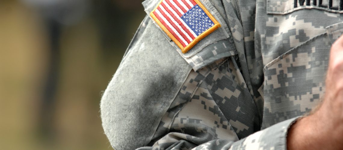 U.S. Military service member uniform.