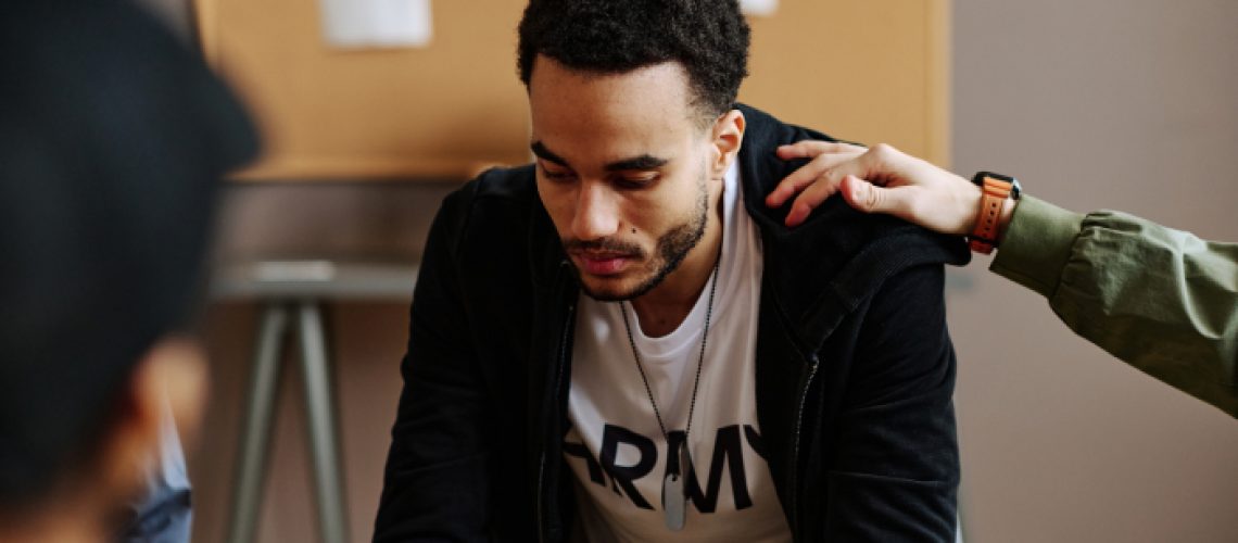 A man in the military faces ptsd
