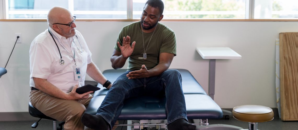 Military man accused of malingering at the doctor's office.