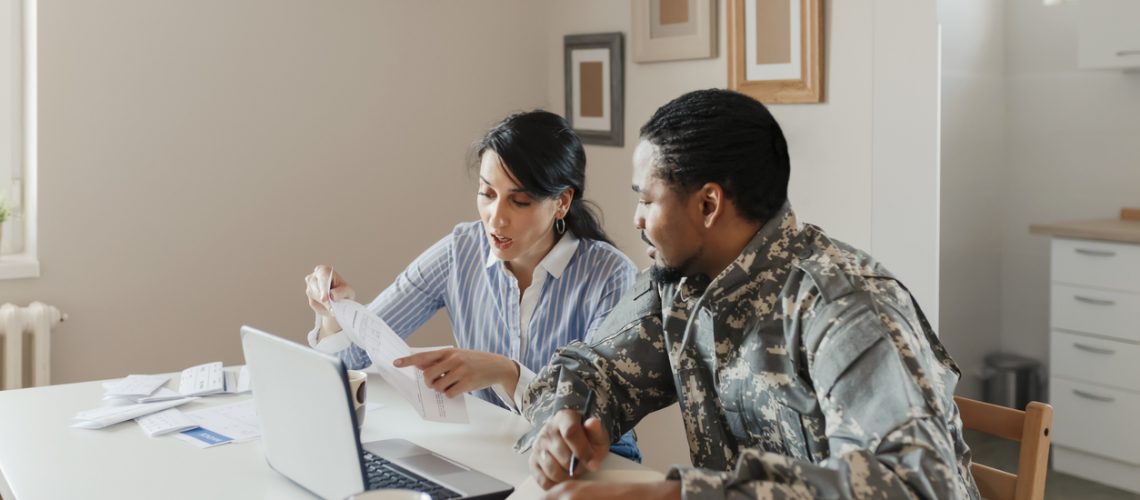 military member speaking with lawyer