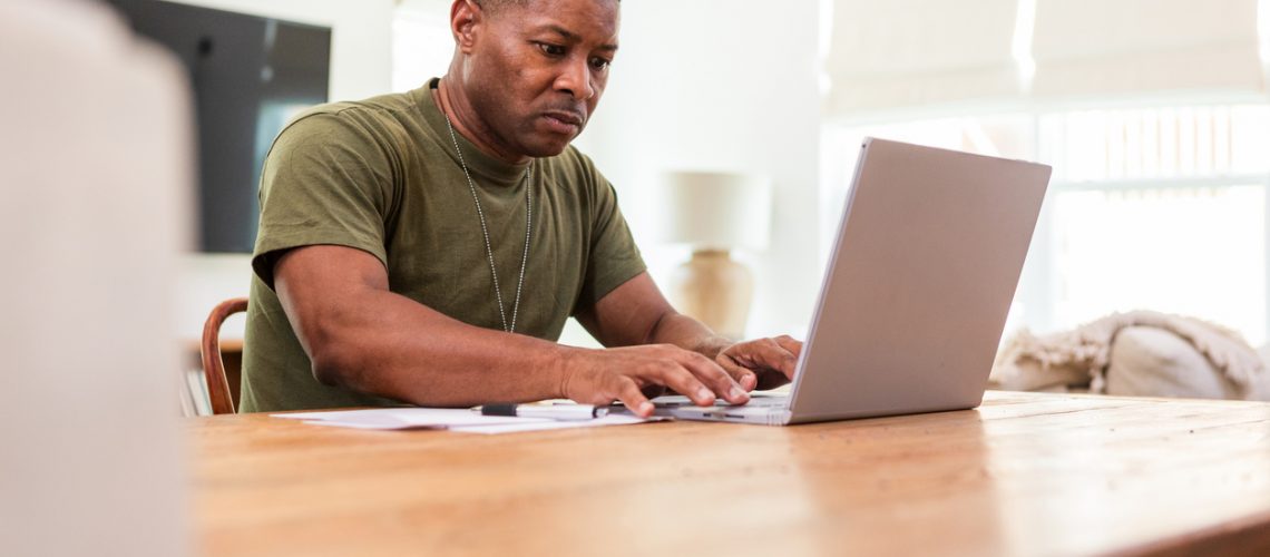 soldier using internet